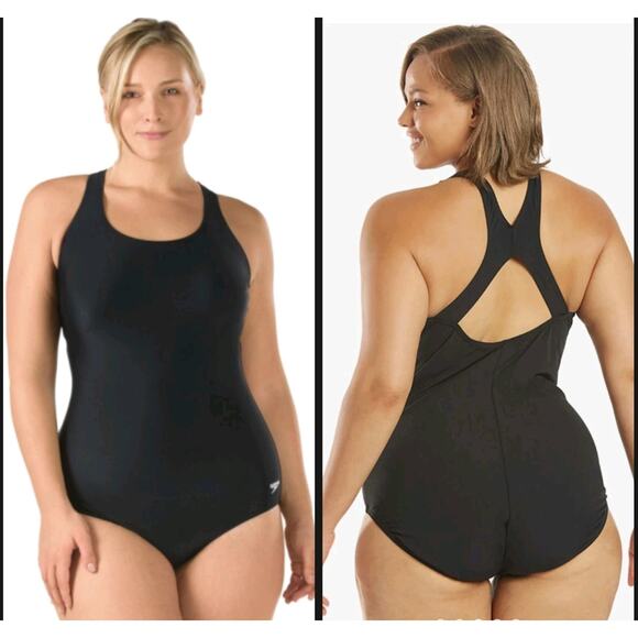 Speedo Swimsuit EnduranceTank Moderate Cut Size 24 Shelf Bra, SPF 50 NWT $88 - Picture 1 of 4